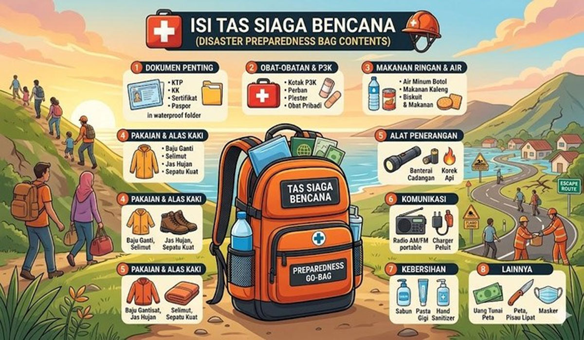 Warga Bandung Wajib Tahu! Isi Tas Siaga Bencana Ini Bisa Selamatkan Nyawa